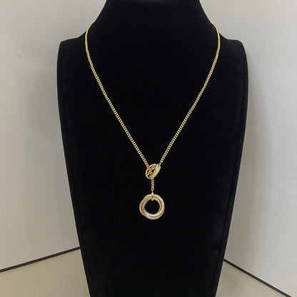 [Lumi Jewelry]TRINITY DIAMONDS NECKLACE