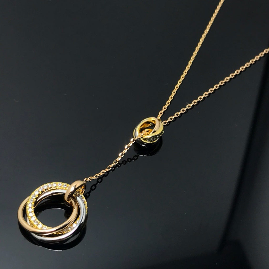 [Lumi Jewelry]TRINITY DIAMONDS NECKLACE