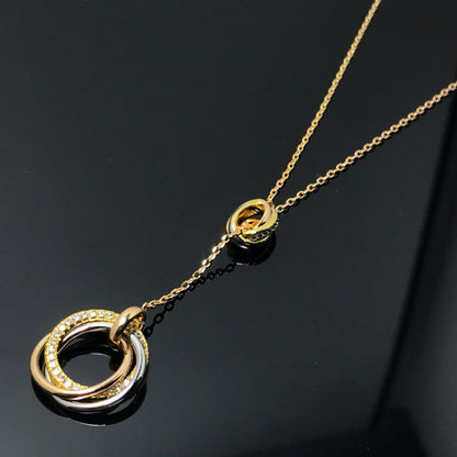 [Lumi Jewelry]TRINITY DIAMONDS NECKLACE