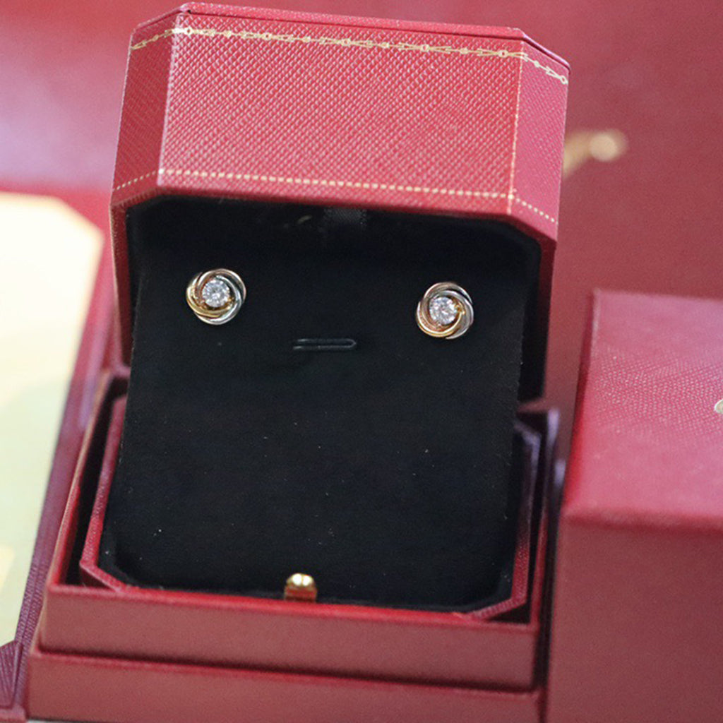 [Lumi Jewelry]TRINITY STUD DIAMOND EARRINGS