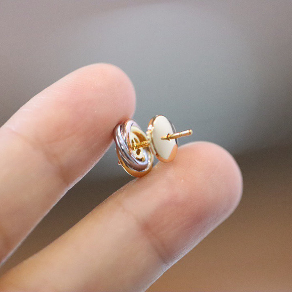 [Lumi Jewelry]TRINITY STUD DIAMOND EARRINGS