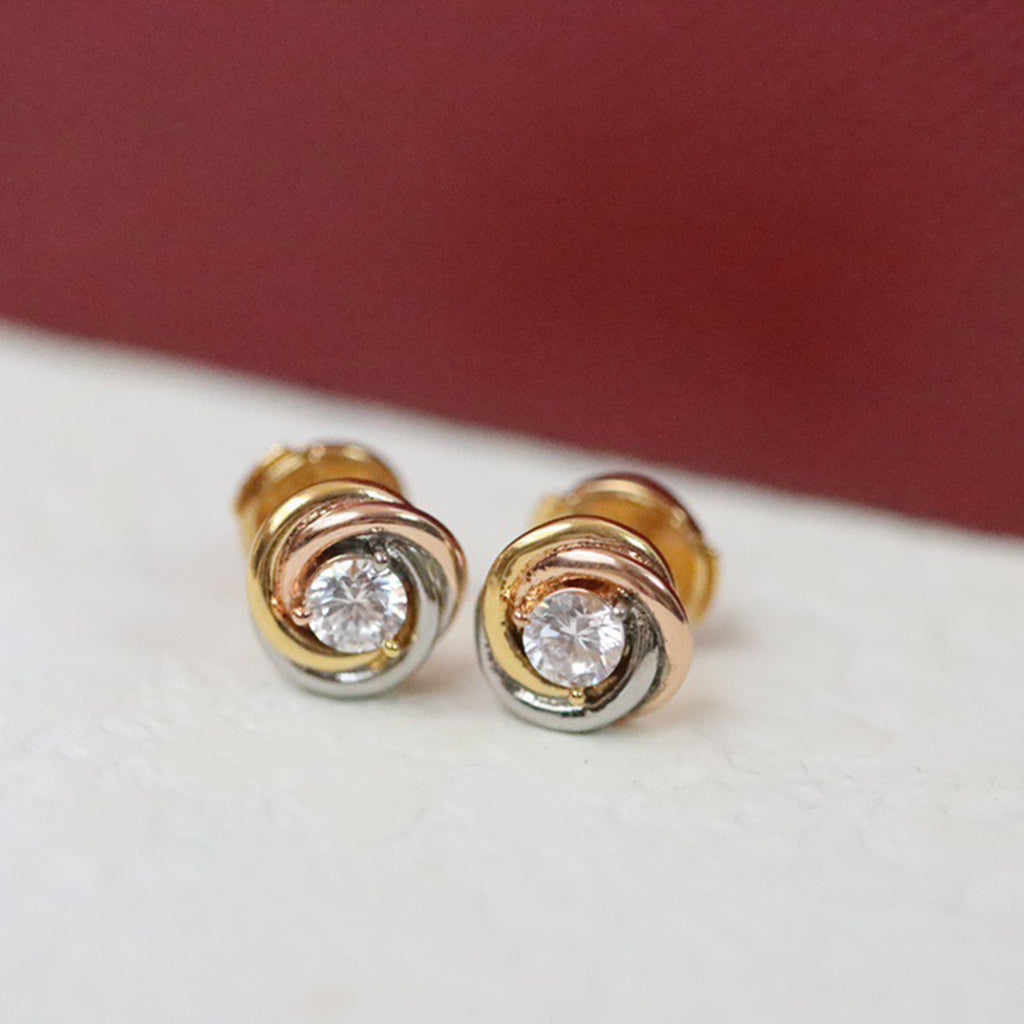 [Lumi Jewelry]TRINITY STUD DIAMOND EARRINGS