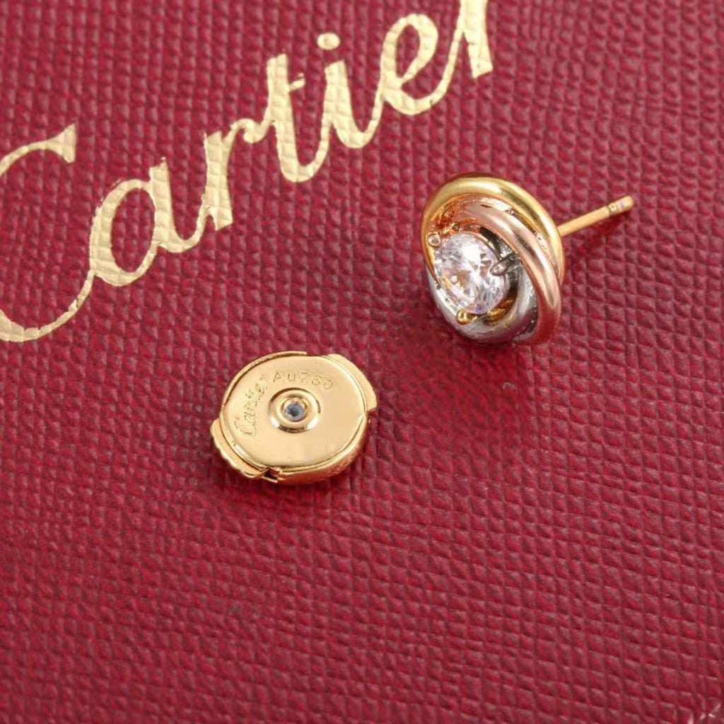 [Lumi Jewelry]TRINITY STUD DIAMOND EARRINGS