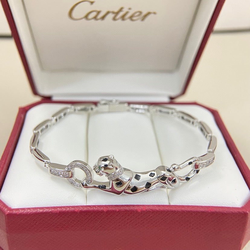 [Lumi Jewelry]PANTHERE HALF DIAMOND ON CHAIN BRACELET