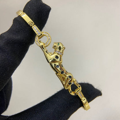[Lumi Jewelry]PANTHERE HALF DIAMOND ON CHAIN BRACELET