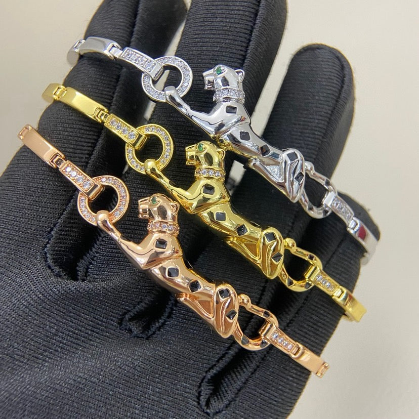 [Lumi Jewelry]PANTHERE HALF DIAMOND ON CHAIN BRACELET