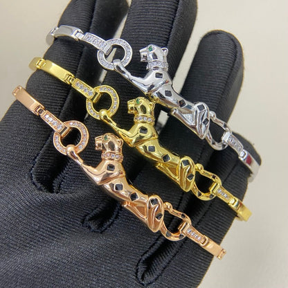 [Lumi Jewelry]PANTHERE HALF DIAMOND ON CHAIN BRACELET