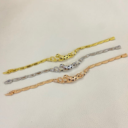 [Lumi Jewelry]PANTHERE HALF DIAMOND ON CHAIN BRACELET