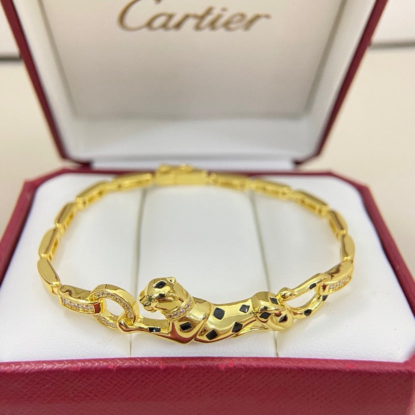 [Lumi Jewelry]PANTHERE HALF DIAMOND ON CHAIN BRACELET