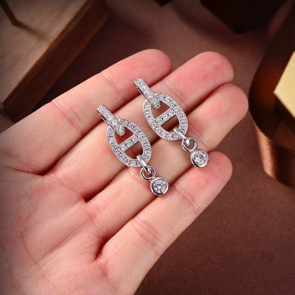 [Lumi Jewelry]HM CHAINE DIAMOND EARRINGS
