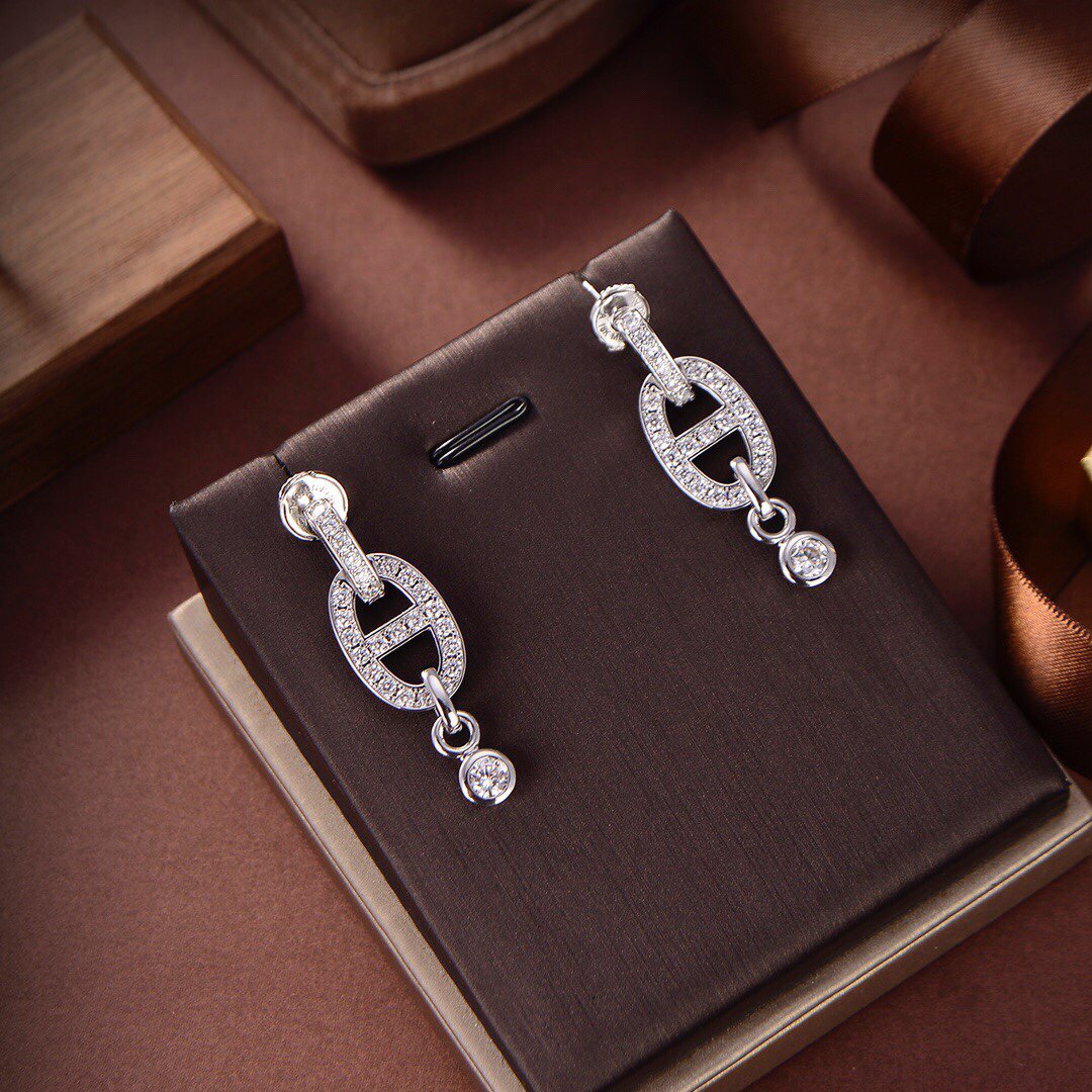 [Lumi Jewelry]HM CHAINE DIAMOND EARRINGS