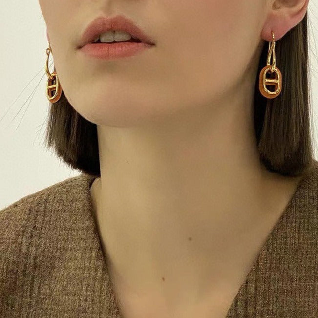 [Lumi Jewelry]HM O'MAILLON GOLD EARRINGS