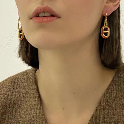 [Lumi Jewelry]HM O'MAILLON GOLD EARRINGS