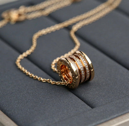 [Lumi Jewelry]ZERO 1 PINK GOLD DIAMOND NECKLACE