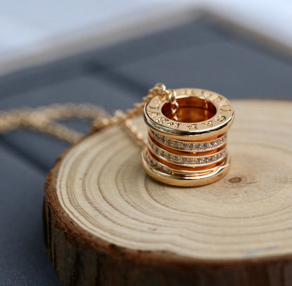 [Lumi Jewelry]ZERO 1 PINK GOLD DIAMOND NECKLACE