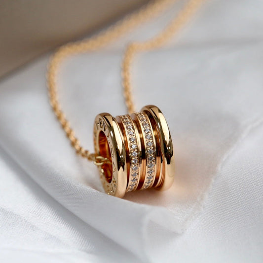 [Lumi Jewelry]ZERO 1 PINK GOLD DIAMOND NECKLACE