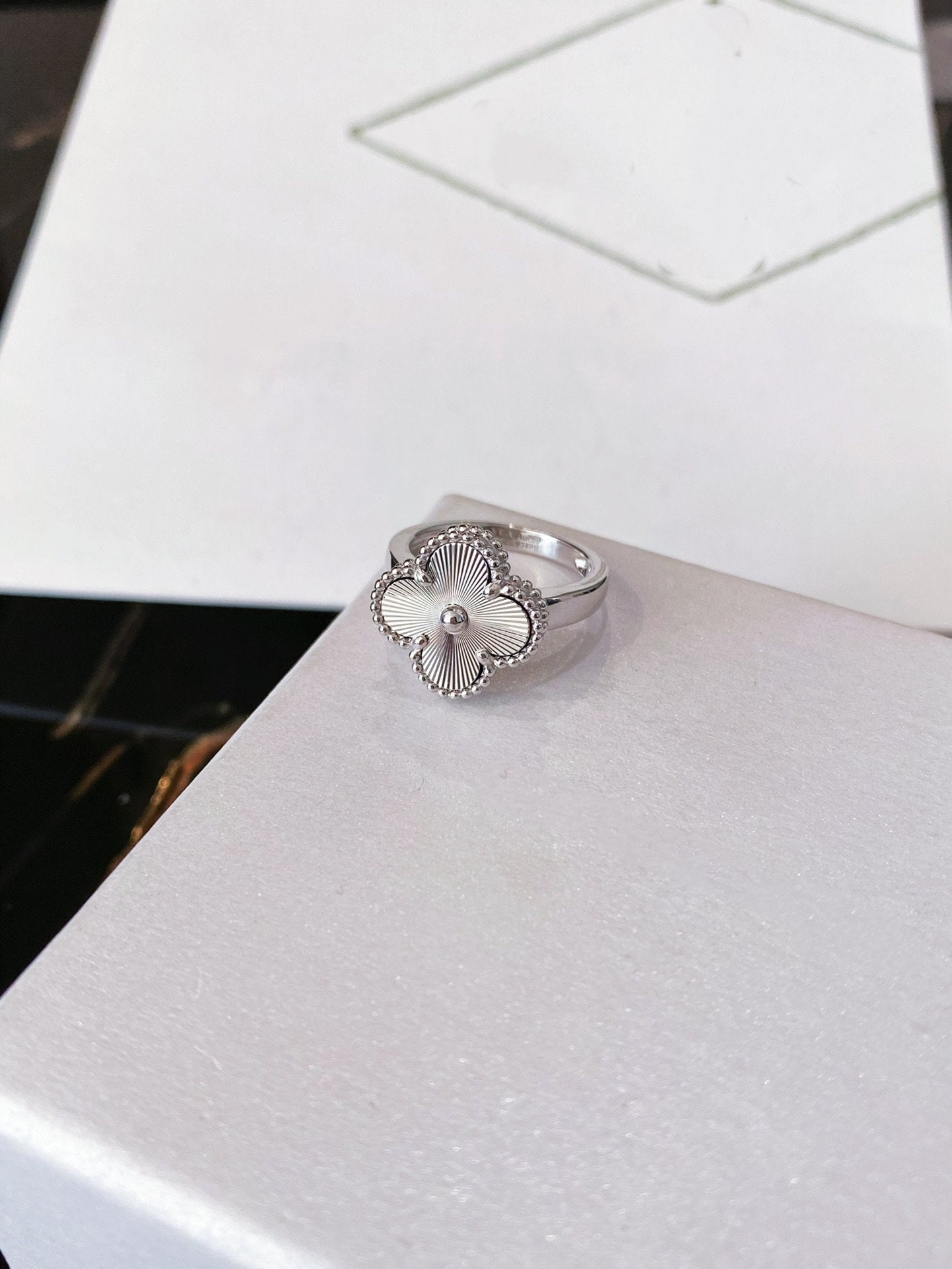 [Lumi Jewelry]CLOVER SILVER RING
