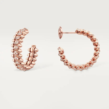 [Lumi Jewelry]CLASH 6.4MM FULL DIAMOND SMALL EARRINGS