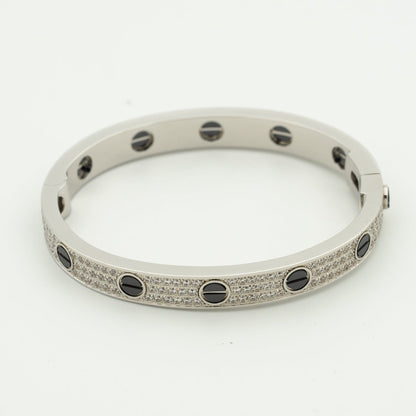 [Lumi Jewelry]LOVE BRACELET 6.1MM DIAMOND-PAVED CERAMIC