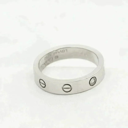 [Lumi Jewelry]LOVE RING 4MM 1 DIAMOND SILVER