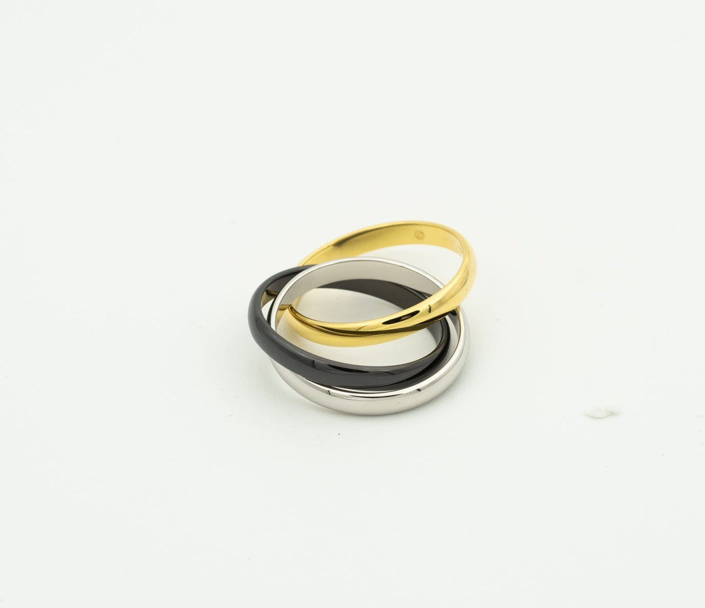 [Lumi Jewelry]TRINITY RING BLACK GOLD SILVER