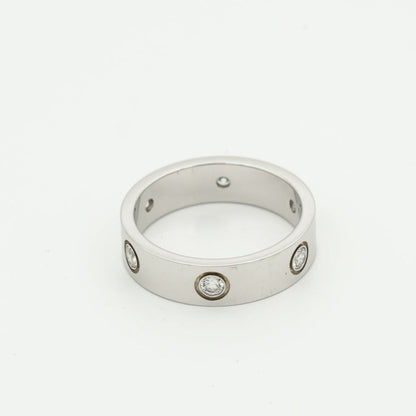 [Lumi Jewelry]LOVE RING 5.5MM 6 DIAMONDS SILVER