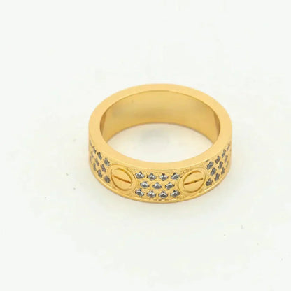[Lumi Jewelry]LOVE RING 5.5MM DIAMONDS PAVED