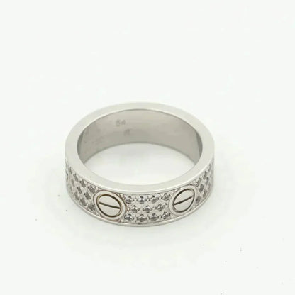 [Lumi Jewelry]LOVE RING 5.5MM DIAMONDS PAVED