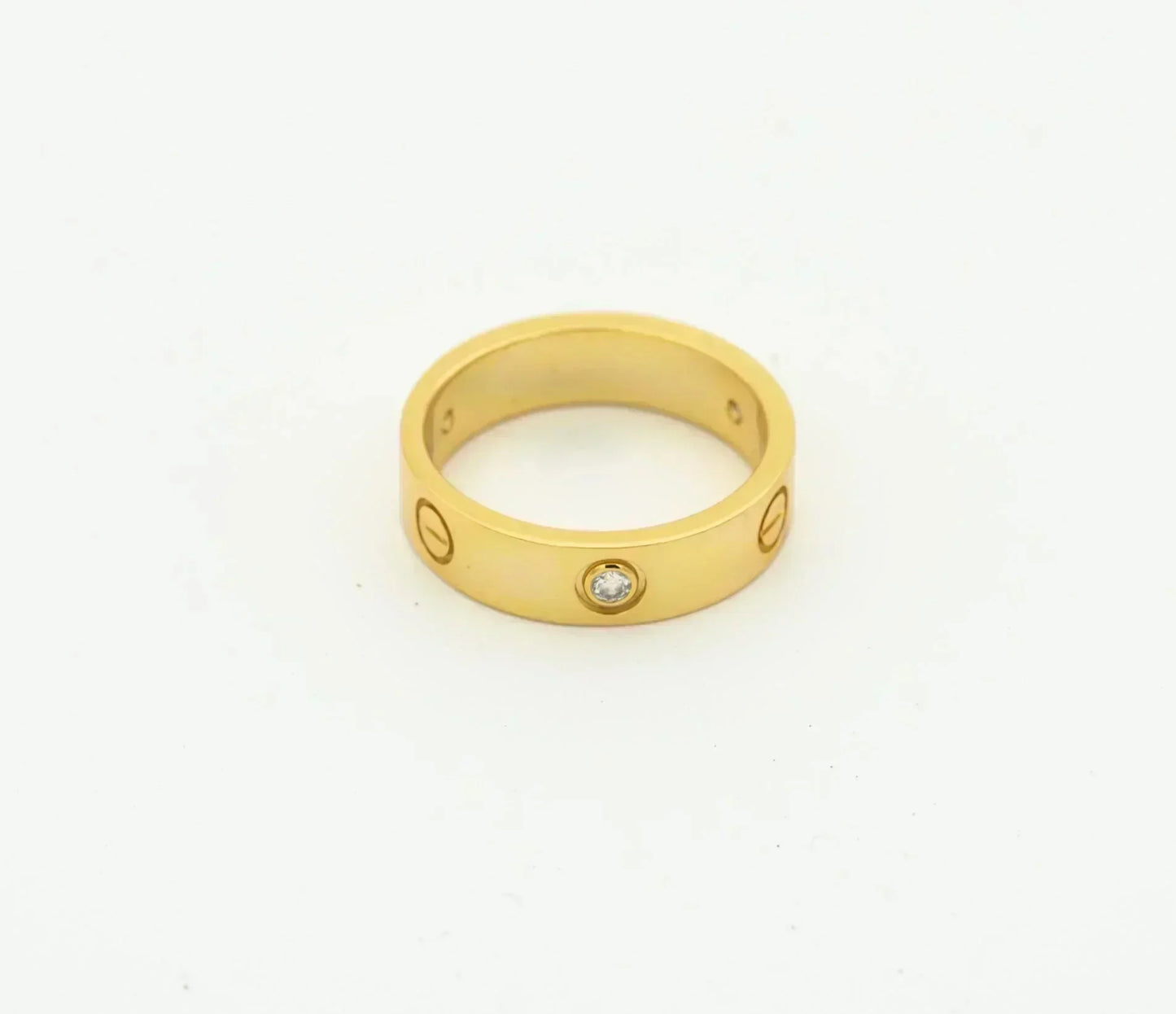 [Lumi Jewelry]LOVE RING 4MM 1 DIAMOND GOLD
