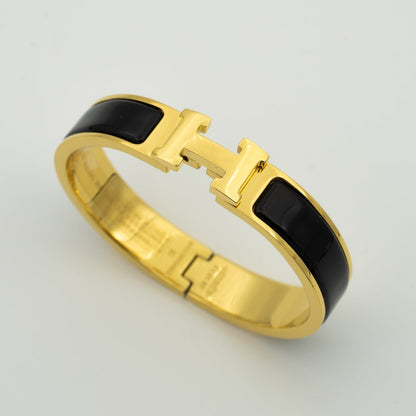 [Lumi Jewelry]H BLACK BRACELET