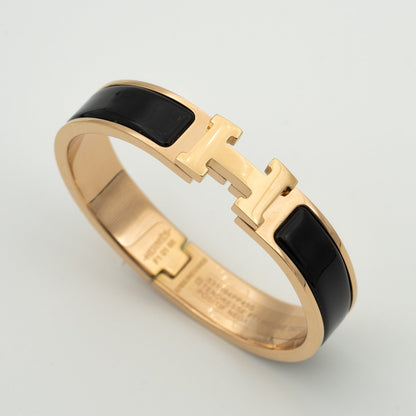 [Lumi Jewelry]H BLACK BRACELET