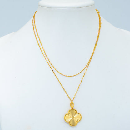 [Lumi Jewelry]CLOVER 25MM PEDANT NECKLACE GOLD