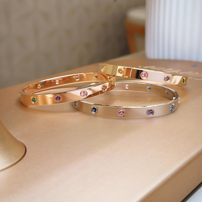 [Lumi Jewelry]2026 RAINBOW LOVE BRACELET 6.1MM  10 DIAMONDS