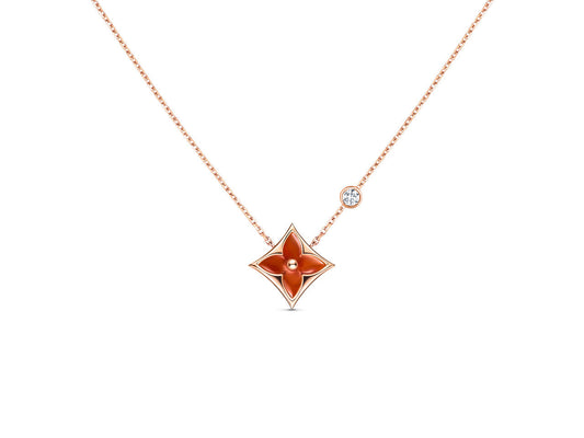 [Lumi Jewelry]STAR NECKLACE PINK GOLD 1 DIAMOND
