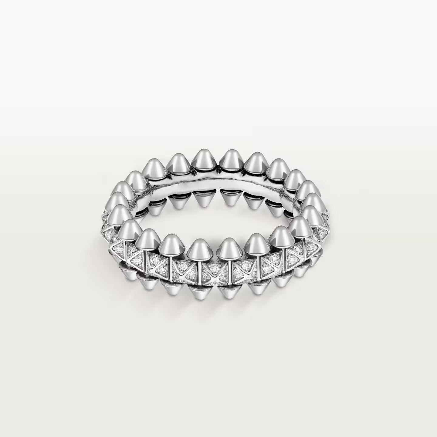 [Lumi Jewelry]CLASH 6.4MM SMALL FULL DIAMOND RING
