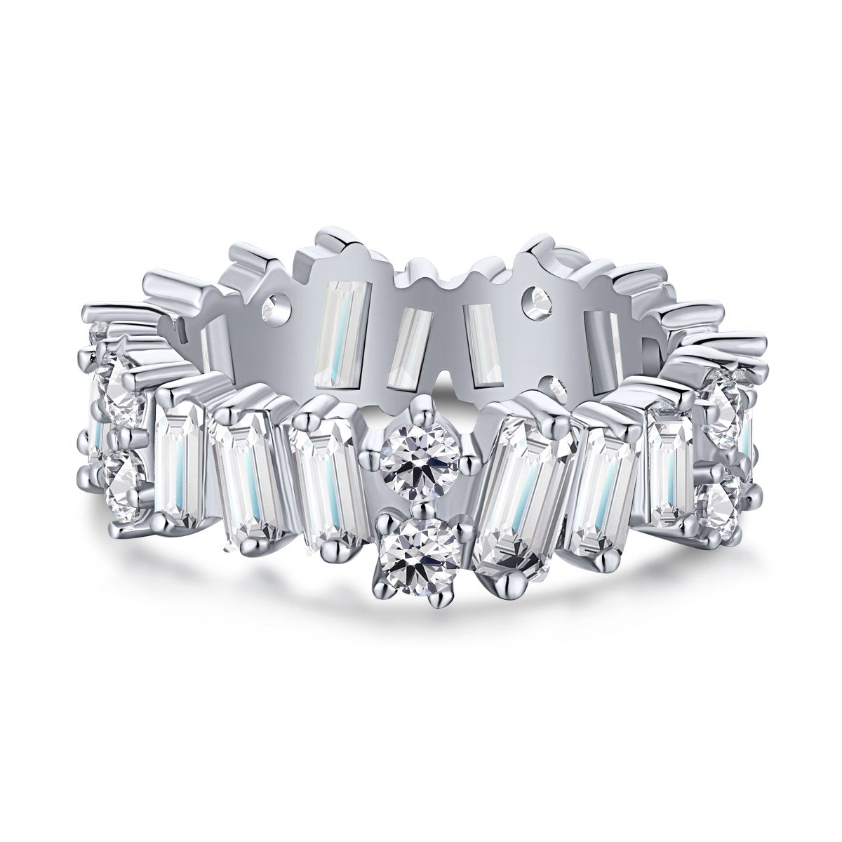 [Lumi Jewelry]Delicate Multi Shape Tennis Ring
