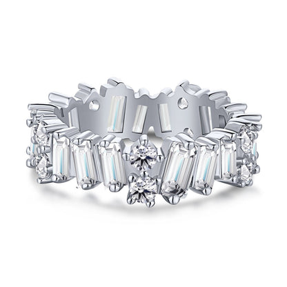 [Lumi Jewelry]Delicate Multi Shape Tennis Ring