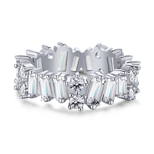 [Lumi Jewelry]Delicate Multi Shape Tennis Ring