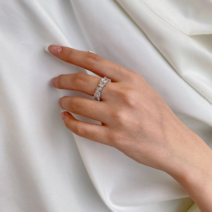 [Lumi Jewelry]Delicate Multi Shape Tennis Ring