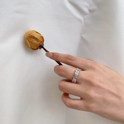[Lumi Jewelry]Delicate Multi Shape Tennis Ring