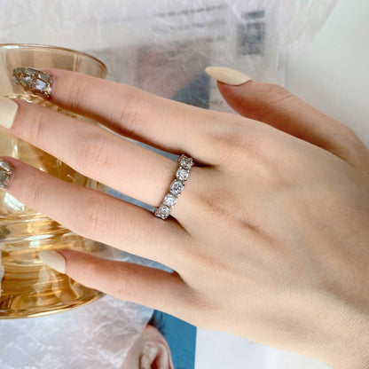 [Lumi Jewelry]Eternity Round Cut Tennis Ring