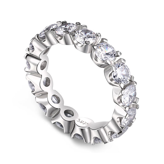 [Lumi Jewelry]Eternity Round Cut Tennis Ring