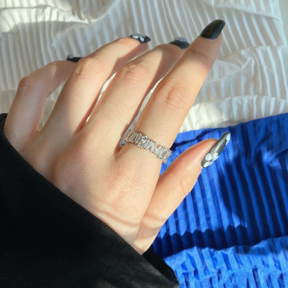 [Lumi Jewelry]Delicate Multi Shape Tennis Ring