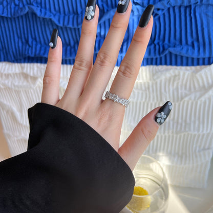 [Lumi Jewelry]Delicate Multi Shape Tennis Ring