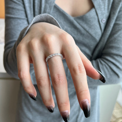 [Lumi Jewelry]Sparkling Round Cut Tennis Ring