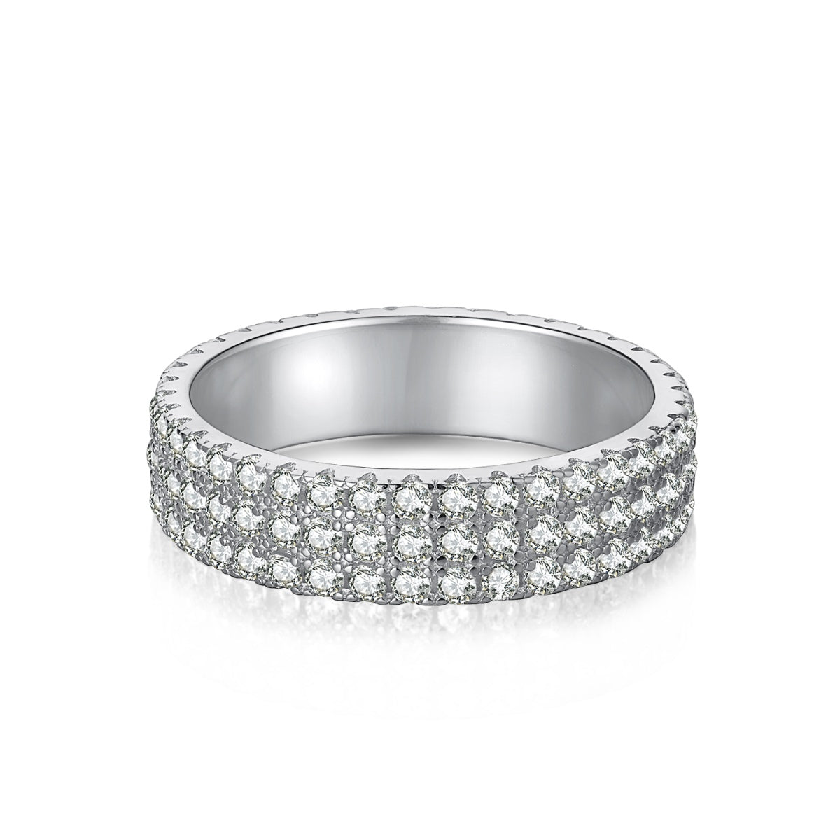 [Lumi Jewelry]Dainty Round Cut Tennis Ring