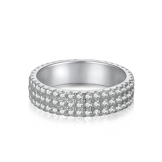 [Lumi Jewelry]Dainty Round Cut Tennis Ring