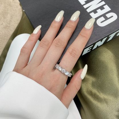 [Lumi Jewelry]Gorgeous Round Cut Tennis Ring