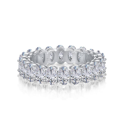 [Lumi Jewelry]Ornate Oval Cut Tennis Ring