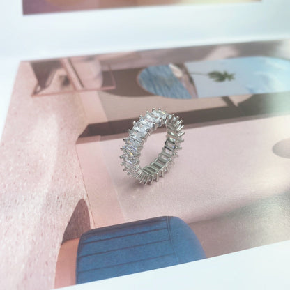 [Lumi Jewelry]Unique Colorful Radiant Cut RIng